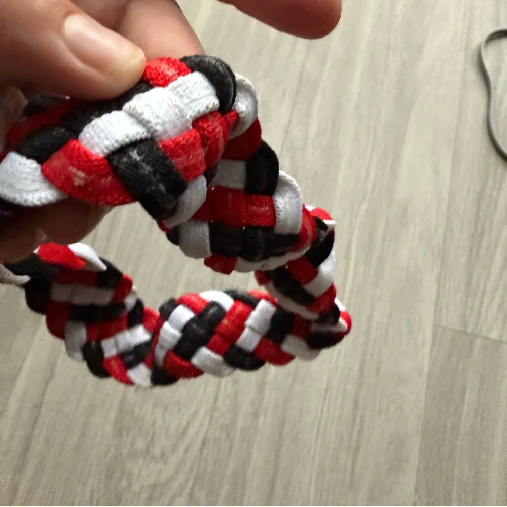 NHL Team Braided Headband - Red, Black, White New Jersey Devils